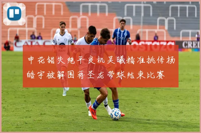 申花错失绝平良机吴曦精准挑传杨皓宇被解围蒋圣龙带球结束比赛